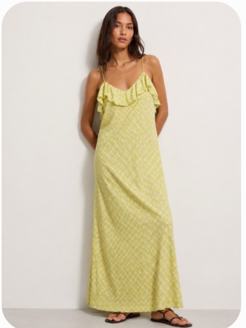 5 for $25!! H&M Green Boho Chic Maxi Dress size M.
